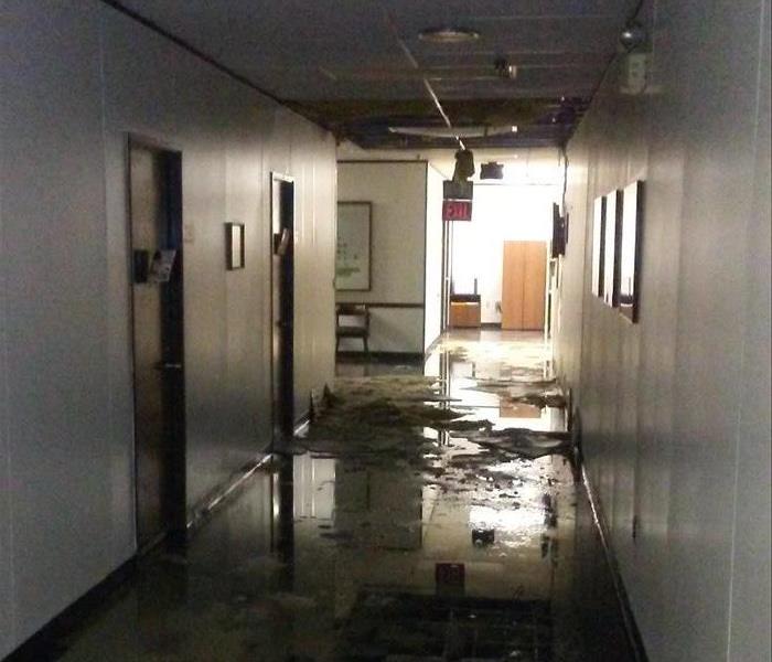 flooded commercial facility 