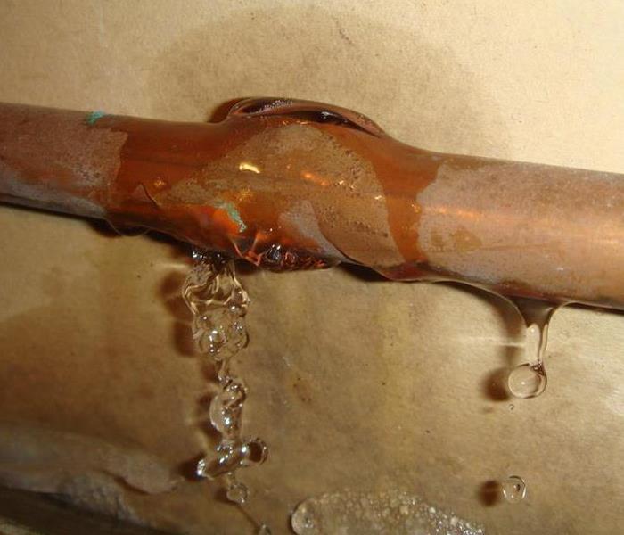 Cracked water pipe